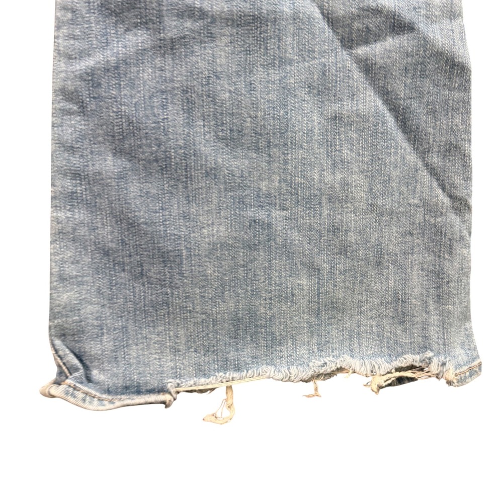 Flying Monkey Y2K Flare Jeans Womens 28 Blue High Rise Distressed Raw Hem Boho - Picture 9 of 11